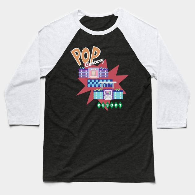 Pop Century Resort Baseball T-Shirt by Lunamis